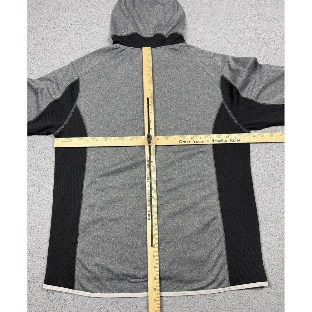Jordan Jacket Mens XL Gray Black Dri-FIT Hooded Full Zip‎ Windbreaker 483341-011